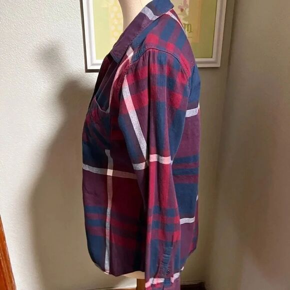 EUC Eddie Bauer Long Sleeve Flannel Shirt Size Medium #226 - Picture 5 of 6